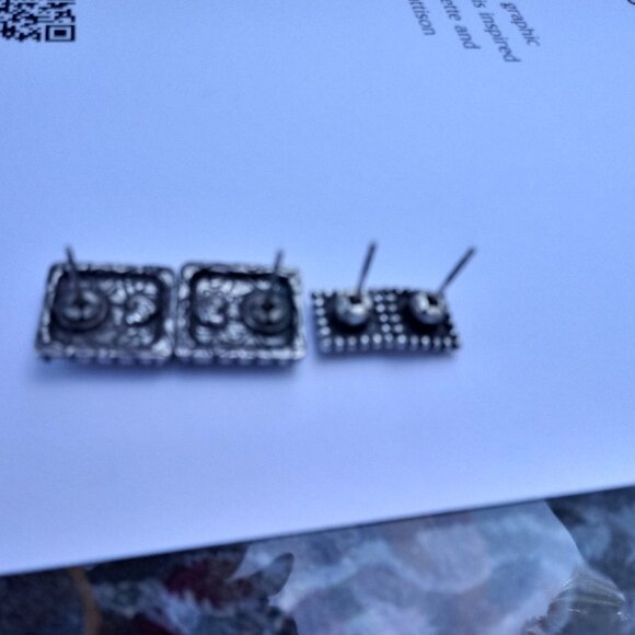 Brighton earrings lot of 2 silver tone - Picture 2 of 3